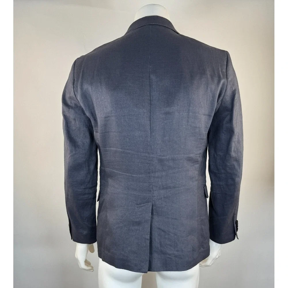 H&M Linen Slim Fit Blazer Men 42R EUC Sport Coat Unlined Breathable‎ Lightweight